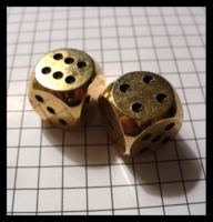 Dice : Dice - Metal Dice - Brass Plated 6d